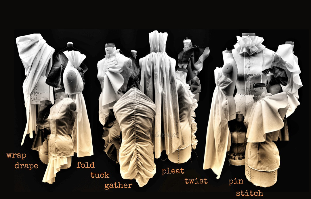Wrapped project sculpting with fabric